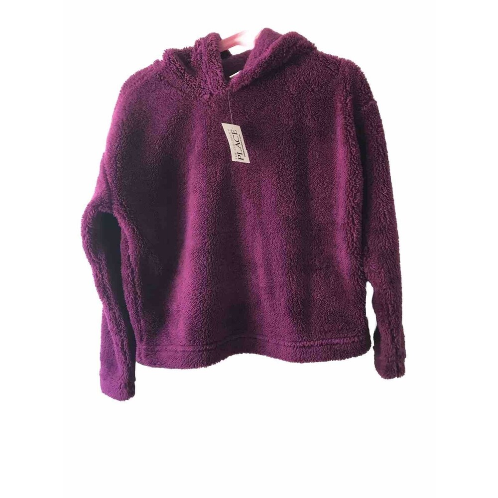 The Children’s Place Kids Sherpa Sweater Size S/P (5/6) Party Plum Color